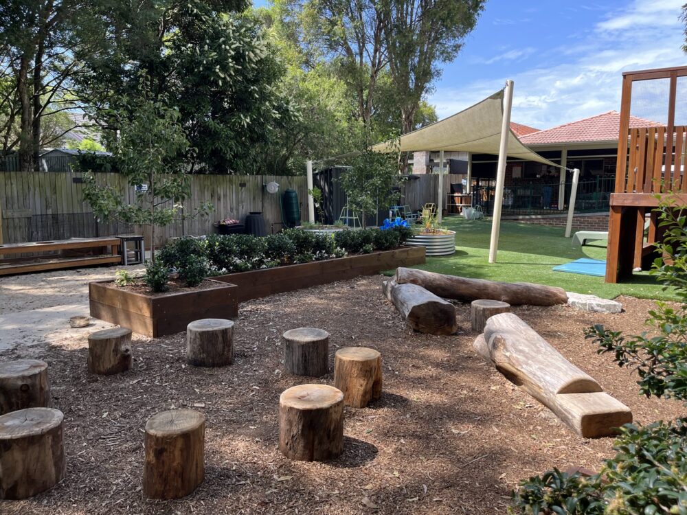 Open outdoor space at Learn and Laugh childcare Five Dock