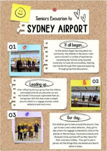 Children and parents visiting Sydney Airport on a Learn & Laugh Marrickville excursion