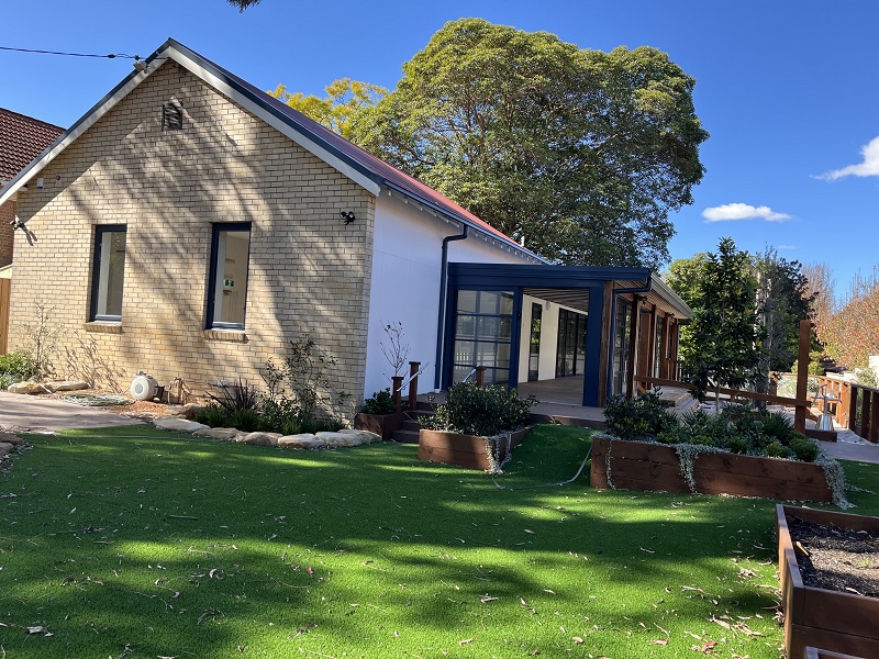 Front garden at Learn & Laugh Early learning centre in Beecroft