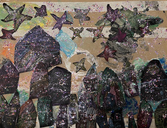 Inspired art work at Learn & Laugh Children's centre Marrickville