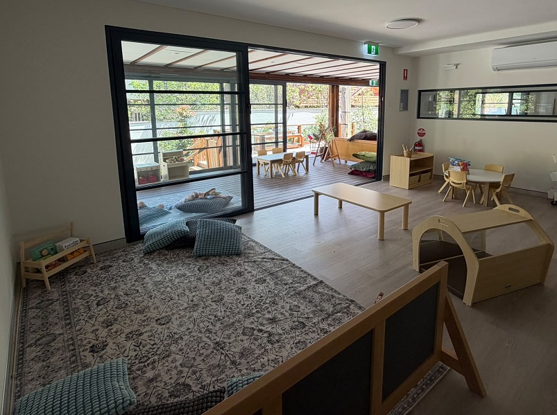 Safe play area at Learn & Laugh Child Care centre in Beecroft