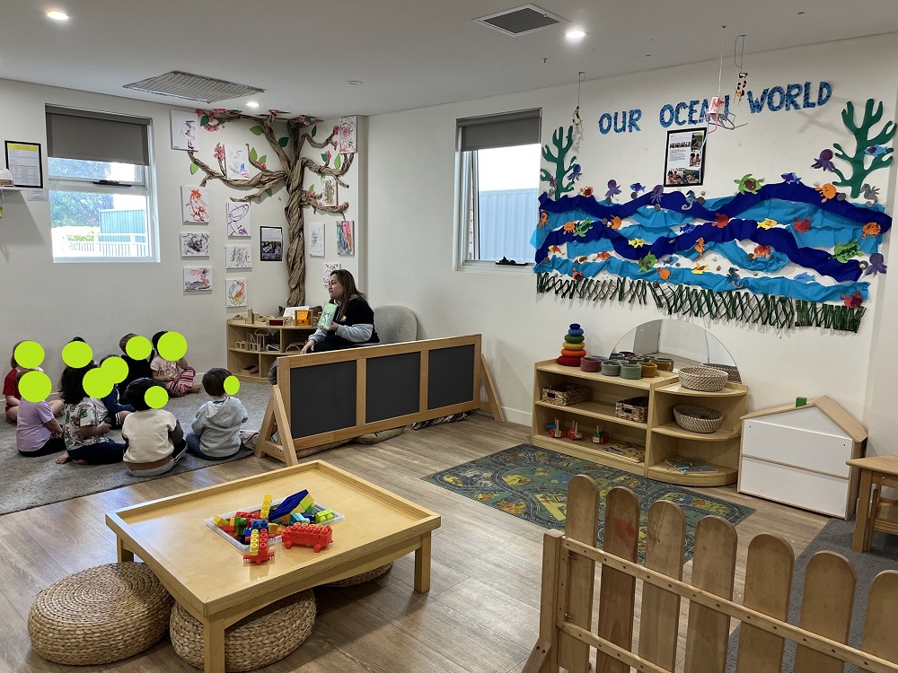 Junior group time at Learn and Laugh Child care centre in Marrickville