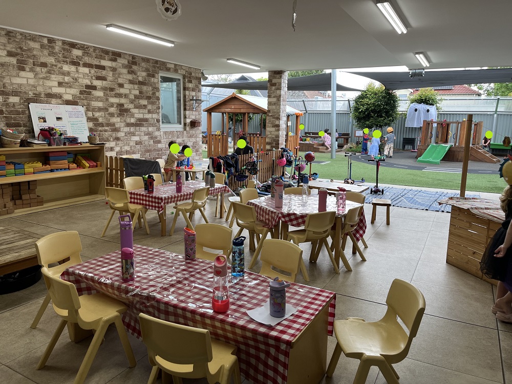 Undercover outdoor space at Learn and Laugh in Marrickville